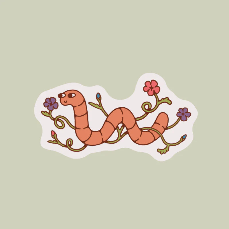 Bi Pride Worm Sticker