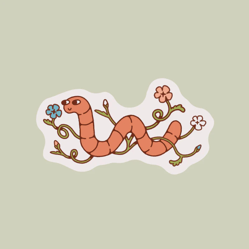 Trans Pride Worm Sticker