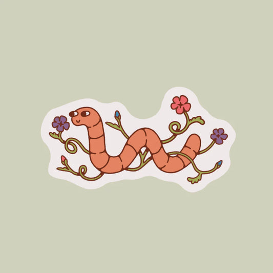 Bi Pride Worm Sticker