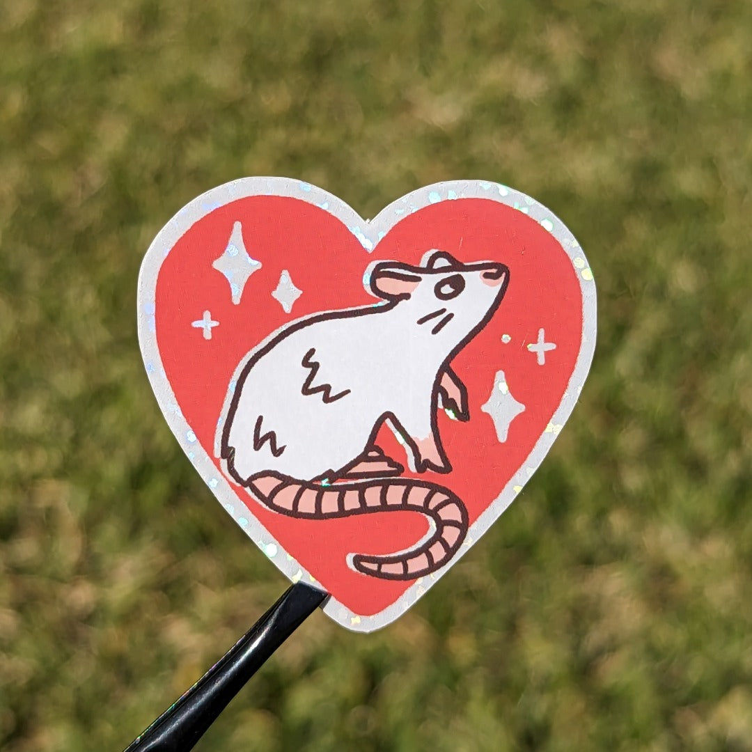 Rat Heart Sticker